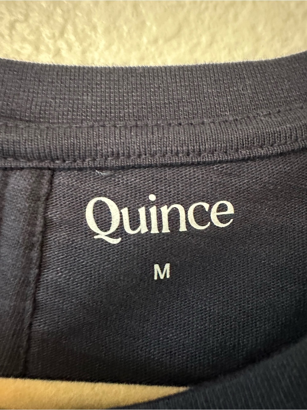 Quince Women's Short Sleeve Crewneck Tee in Navy Blue - Picture 3 of 4